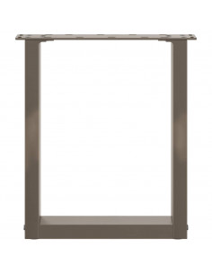 Gambe Tavolino Caffè a U 2 pz 28x(42-43) cm Acciaio