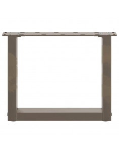 Gambe Tavolino Caffè a U 2 pz 30x(30-31)cm in Acciaio