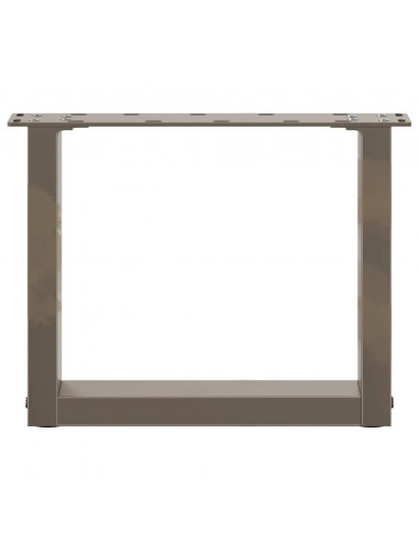 Gambe Tavolino Caffè a U 2 pz 30x(30-31)cm in Acciaio