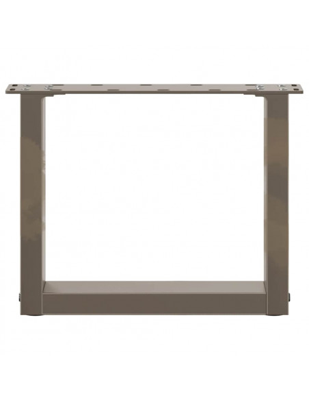 Gambe Tavolino Caffè a U 2 pz 30x(30-31)cm in Acciaio
