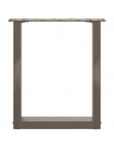 Gambe Tavolino Caffè a U 2 pz 38x(42-43) cm Acciaio