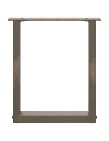 Gambe Tavolino Caffè a U 2 pz 38x(42-43) cm Acciaio