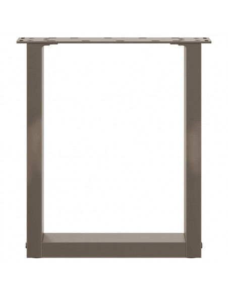 Gambe Tavolino Caffè a U 2 pz 38x(42-43) cm Acciaio