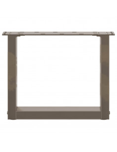 Gambe Tavolino Caffè a U 2 pz 40x(30-31)cm in Acciaio