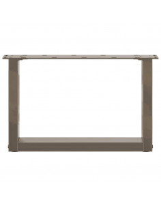 Gambe Tavolino Caffè a U 2 pz 50x(30-31)cm in Acciaio