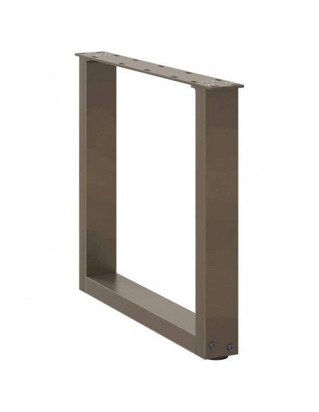 Gambe per Tavolino da Caffè a Forma di U 2 pz Acciaio Naturale 50x(42-43) cm Acciaio