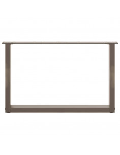 Gambe Tavolino Caffè a U 2 pz 60x(42-43) cm Acciaio