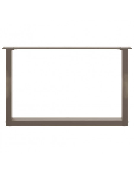 Gambe Tavolino Caffè a U 2 pz 60x(42-43) cm Acciaio