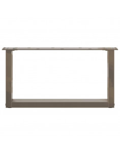 Gambe Tavolino Caffè a U 2 pz 70x(30-31)cm in Acciaio