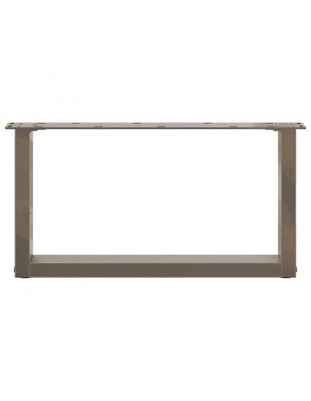 Gambe Tavolino Caffè a U 2 pz 70x(30-31)cm in Acciaio