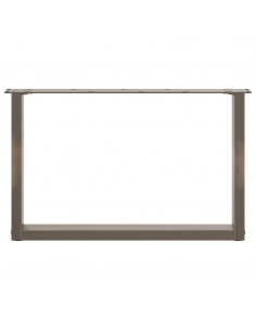 Gambe Tavolino Caffè a U 2 pz 70x(42-43) cm Acciaio