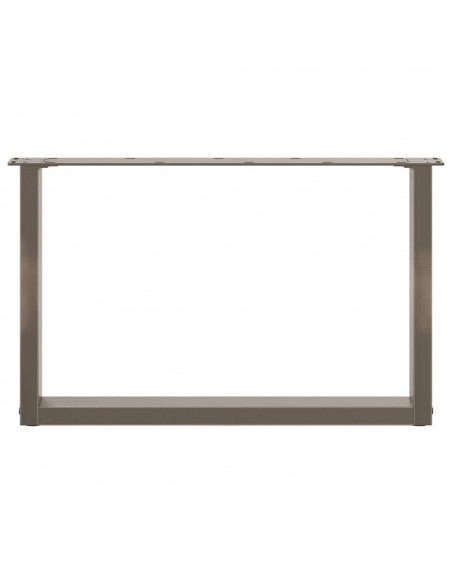 Gambe Tavolino Caffè a U 2 pz 70x(42-43) cm Acciaio