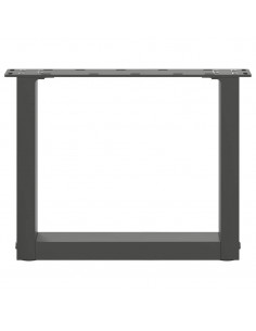 Gambe per Tavolino da Caffè a Forma di U 2 pz Antracite 30x(30-31) cm Acciaio