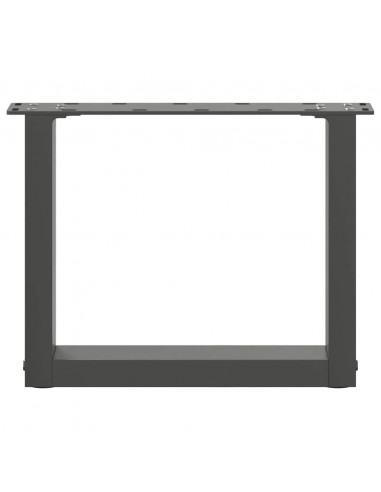 Gambe per Tavolino da Caffè a Forma di U 2 pz Antracite 30x(30-31) cm Acciaio
