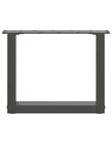 Gambe per Tavolino da Caffè a Forma di U 2 pz Antracite 30x(30-31) cm Acciaio