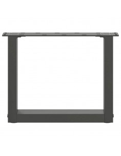 Gambe per Tavolino da Caffè a Forma di U 2 pz Antracite 40x(30-31) cm Acciaio
