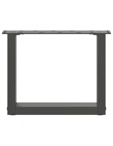 Gambe per Tavolino da Caffè a Forma di U 2 pz Antracite 40x(30-31) cm Acciaio