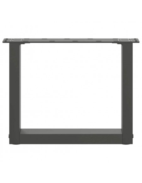 Gambe per Tavolino da Caffè a Forma di U 2 pz Antracite 40x(30-31) cm Acciaio