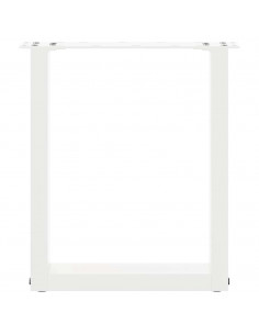 Gambe per Tavolino da Caffè a Forma di U 2 pz Bianche 28x(42-43) cm Acciaio