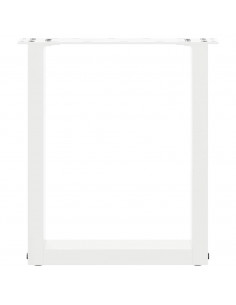 Gambe Tavolino Caffè a U 2 pz Bianco 38x(42-43) cm Acciaio