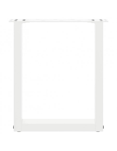 Gambe Tavolino Caffè a U 2 pz Bianco 38x(42-43) cm Acciaio