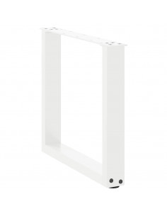 Gambe per Tavolino da Caffè a Forma di U 2 pz Bianche 50x(42-43) cm Acciaio