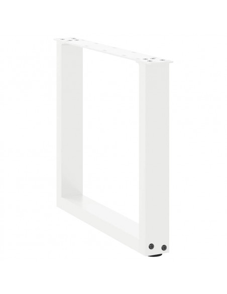 Gambe per Tavolino da Caffè a Forma di U 2 pz Bianche 50x(42-43) cm Acciaio