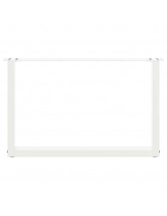 Gambe Tavolino Caffè a U 2 pz Bianco 60x(42-43) cm Acciaio
