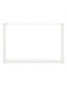 Gambe Tavolino Caffè a U 2 pz Bianco 70x(42-43) cm Acciaio