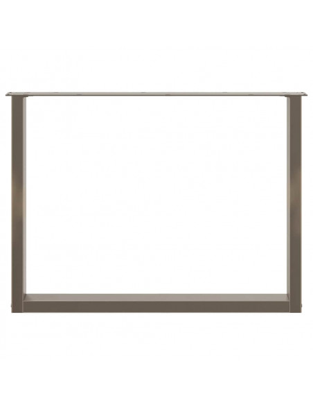 Gambe Tavolo Pranzo a U 2 pz 100x(72-73) cm Acciaio