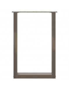 Gambe Tavolo Pranzo a U 2 pz 50x(72-73) cm Acciaio