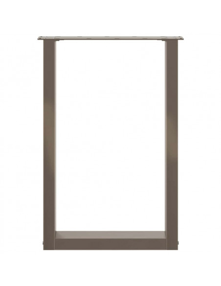 Gambe Tavolo Pranzo a U 2 pz 50x(72-73) cm Acciaio
