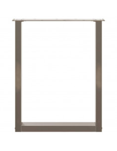 Gambe Tavolo Pranzo a U 2 pz 60x(72-73) cm Acciaio