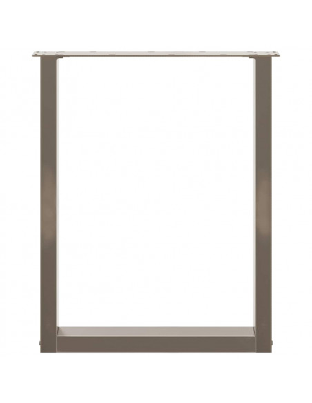 Gambe Tavolo Pranzo a U 2 pz 60x(72-73) cm Acciaio