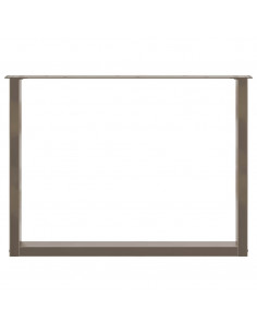 Gambe Tavolo Pranzo a U 3 pz 100x(72-73) cm Acciaio