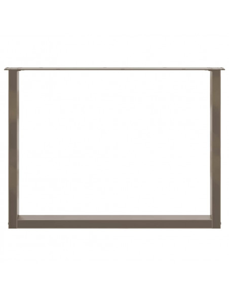 Gambe Tavolo Pranzo a U 3 pz 100x(72-73) cm Acciaio