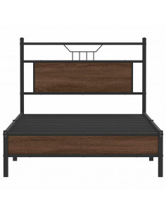 Giroletto senza Materasso Rovere Marrone 107x203 cm Truciolato