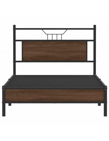 Giroletto senza Materasso Rovere Marrone 107x203 cm Truciolato