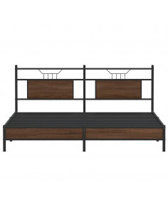 Giroletto senza Materasso Rovere Marrone 183x213 cm Truciolato