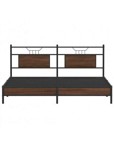 Giroletto senza Materasso Rovere Marrone 183x213 cm Truciolato