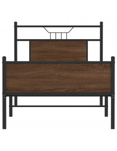 Giroletto senza Materasso Rovere Marrone 75x190cm in Truciolato