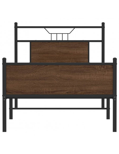 Giroletto senza Materasso Rovere Marrone 75x190cm in Truciolato