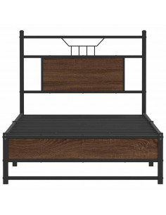Giroletto senza Materasso Rovere Marrone 75x190cm in Truciolato