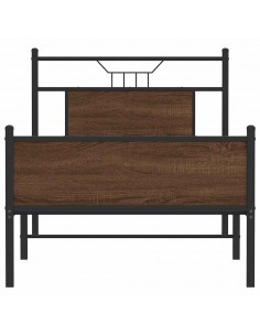 Giroletto senza Materasso Rovere Marrone 80x200cm in Truciolato