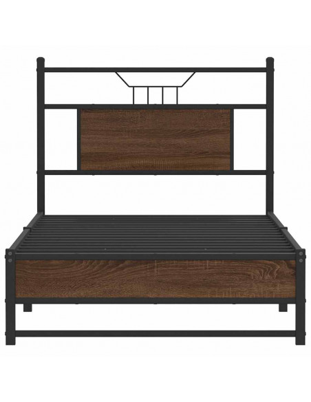 Giroletto senza Materasso Rovere Marrone 80x200cm in Truciolato
