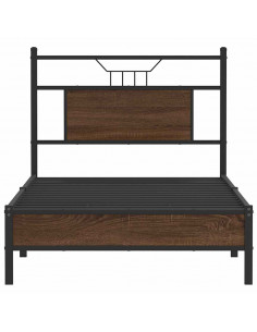Giroletto senza Materasso Rovere Marrone 90x190cm in Truciolato