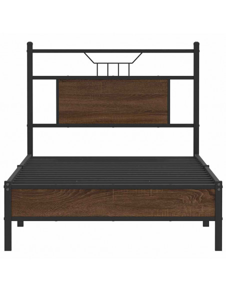 Giroletto senza Materasso Rovere Marrone 90x190cm in Truciolato
