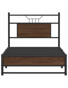Giroletto senza Materasso Rovere Marrone 90x190cm in Truciolato