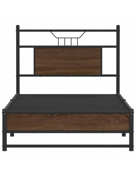 Giroletto senza Materasso Rovere Marrone 90x190cm in Truciolato