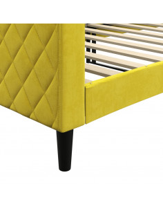 Letto da Giorno Giallo 90x200 cm in Velluto
